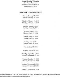 Icon of 2014 Board Of Education Meeting Schedule